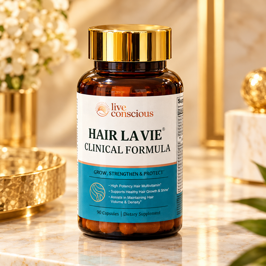 Live Conscious Hair La Vie Clinical Formula – Hair Growth Multivitamin, 90 Capsules