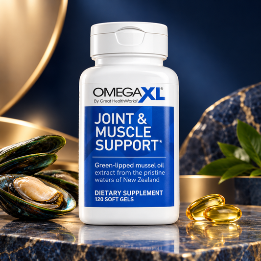 OmegaXL Joint & Muscle Support Supplement – Green-Lipped Mussel Oil Extract, 120 Soft Gels