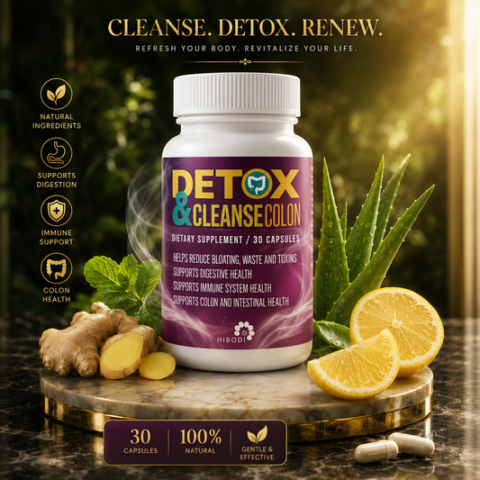 Detox & Cleanse Colon Supplement – 30 Capsules, Digestive Health & Gut Support