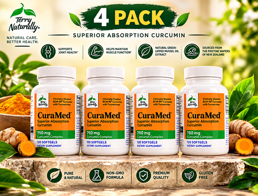 Terry Naturally CuraMed Curcumin 750 mg – 4 Bottle Value Pack