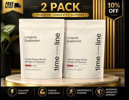 Timeline Longevity Supplement Urolithin A – 2 Pack, 60 Softgels Each