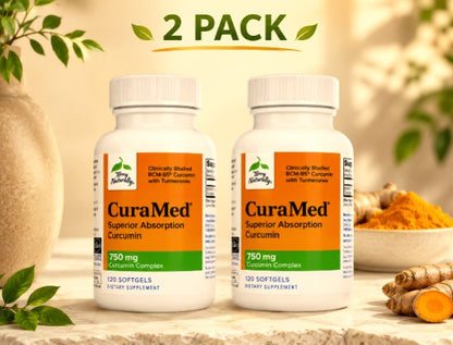 Terry Naturally CuraMed 750mg Curcumin with BCM-95 – 2 Pack, 120 Softgels